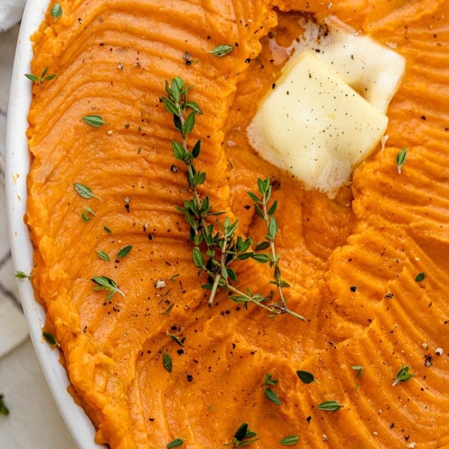 Healthy Mashed Sweet Potatoes.