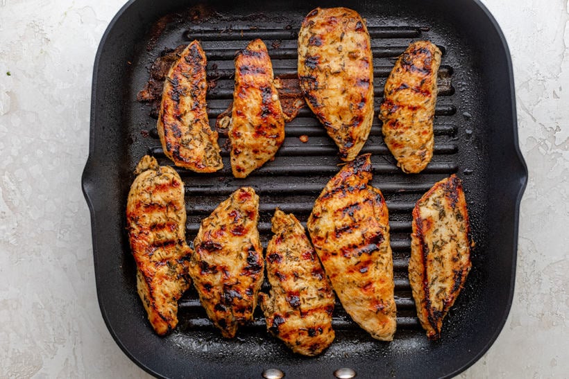 Grilled chicken on grill pan best sale