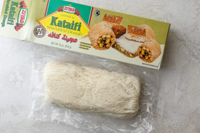 Kataifi shredded dough to use in the recipe
