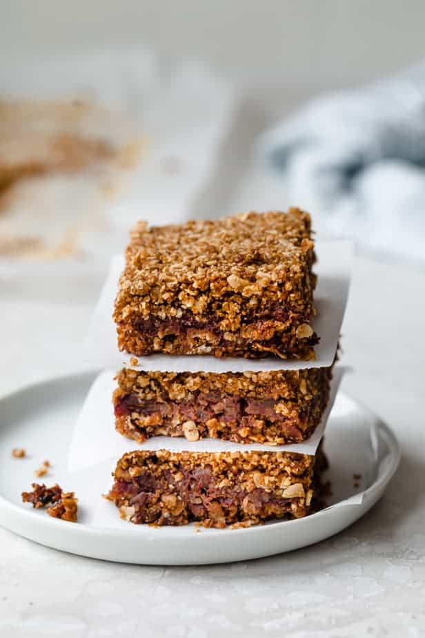 stack of pecan date bars