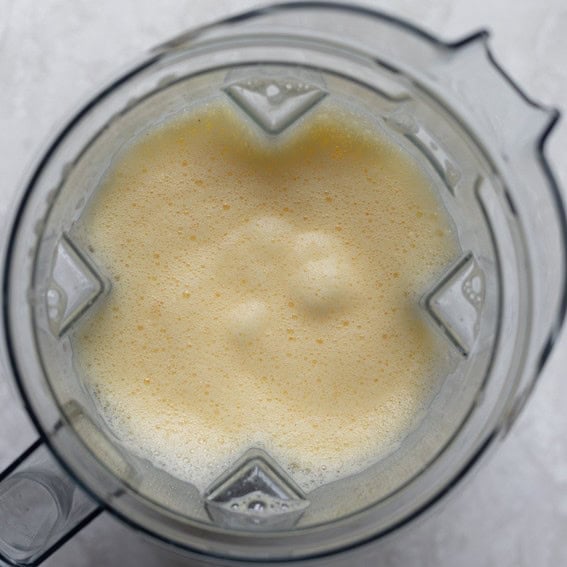 After fully blended and letting the mixture sit.