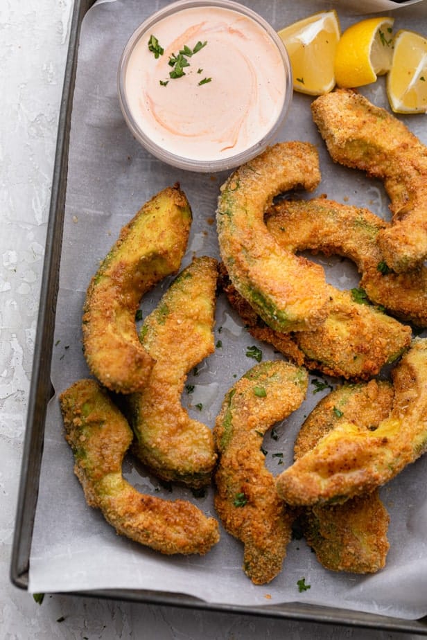 Avocado Fries {Air Fryer + Oven Baked} - FeelGoodFoodie