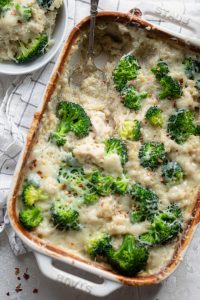 Healthy-ish Cheesy Chicken Broccoli Casserole - Feel Good Foodie