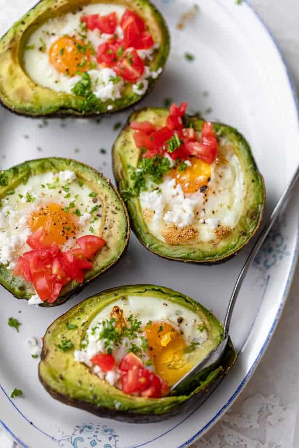 Cheddar Cups with Avocado Feta Mousse Recipe