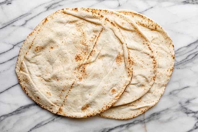 3 loaves of pita bread