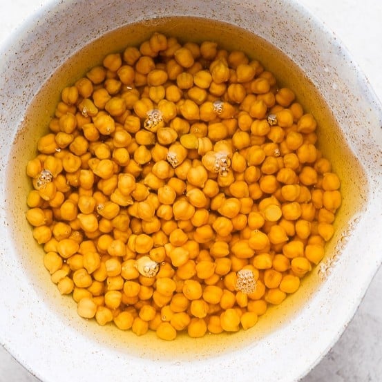 Chickpeas after soaked overnight.