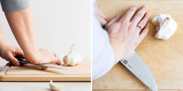 How to Cut Garlic {Minced, Sliced, Crushed} - FeelGoodFoodie