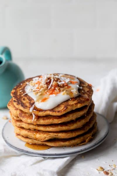 Carrot Cake Pancakes {Better Than Cake!} - Feel Good Foodie