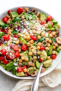 Chickpea Salad With Mediterranean Flare - Feel Good Foodie