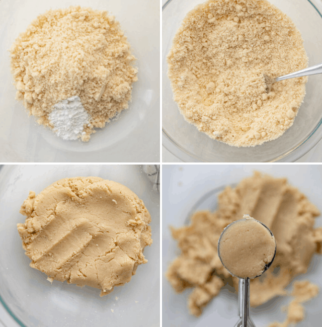 Process shots to show how to make the cookies