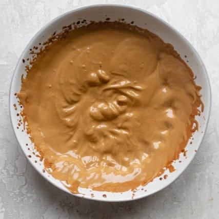 Thickened coffee after continuous stirring,