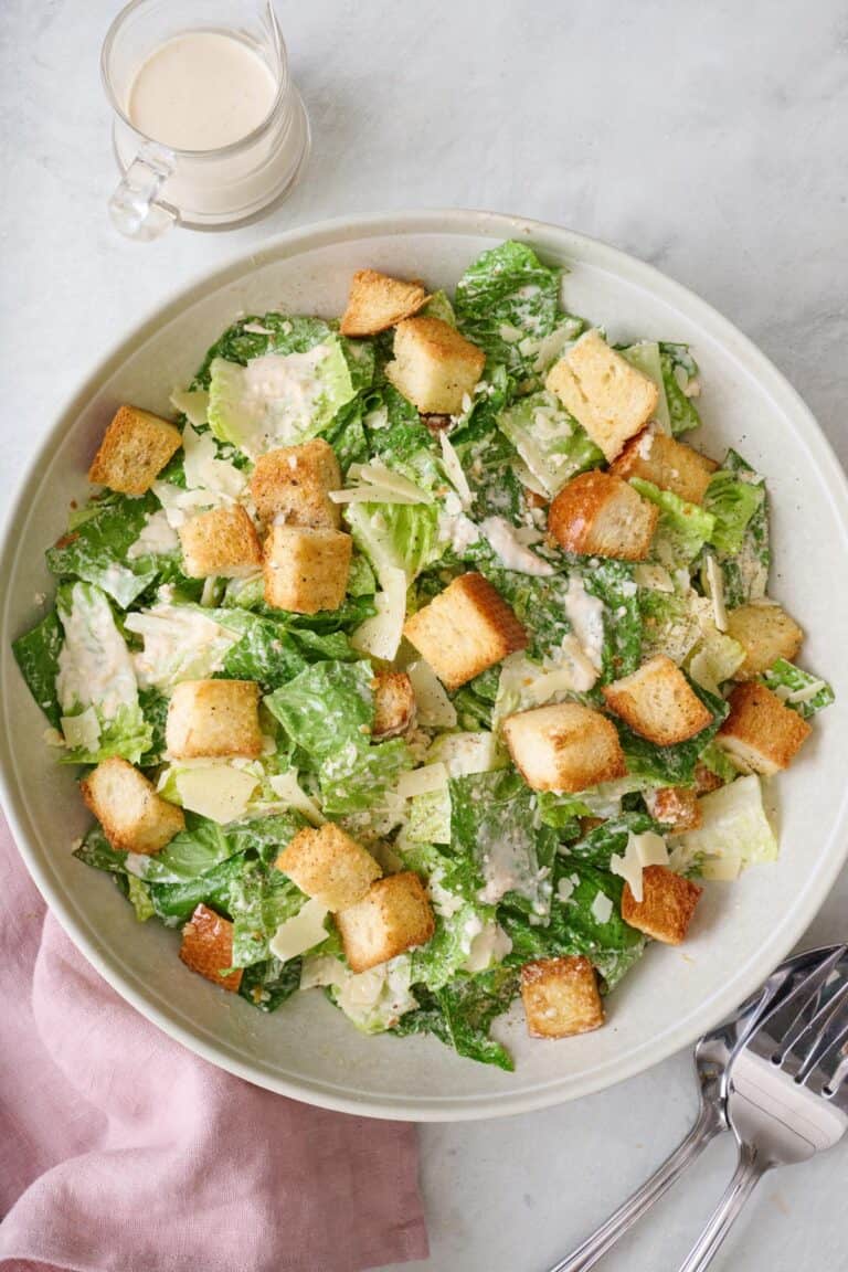 Caesar Salad {With Homemade Dressing} - Feel Good Foodie