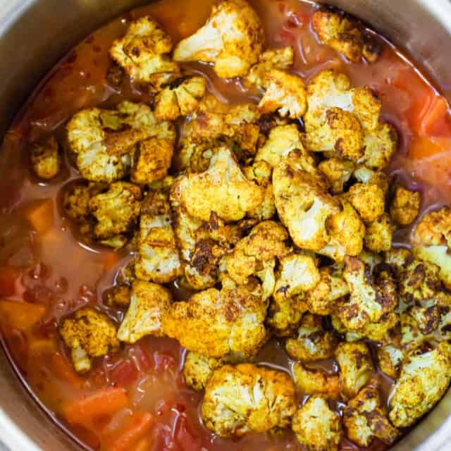 After adding cauliflower.