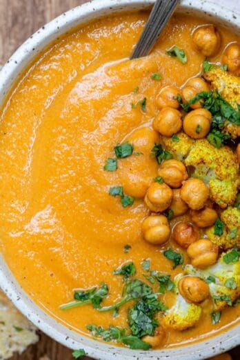 Cauliflower Sweet Potato Soup.