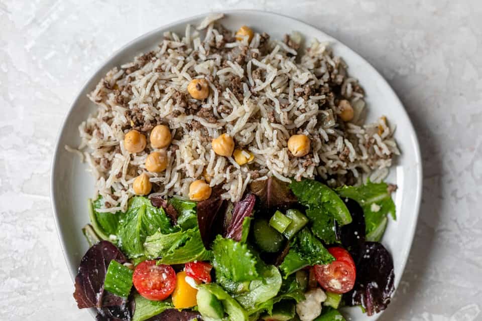 Ground Beef and Rice.