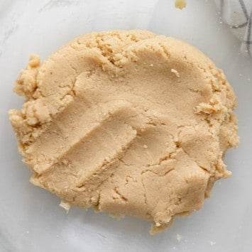 After combining wet and dry ingredients together and making a dough for the cookies.