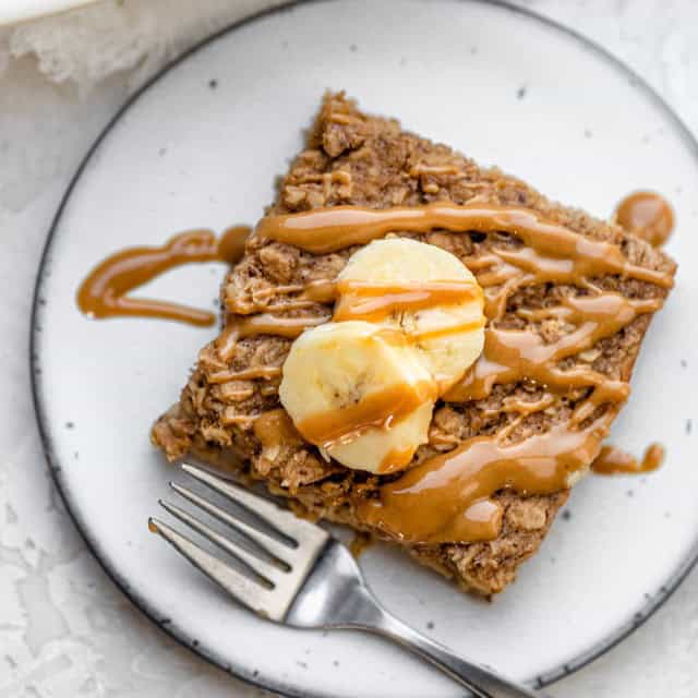 Peanut Butter Banana Baked Oatmeal.