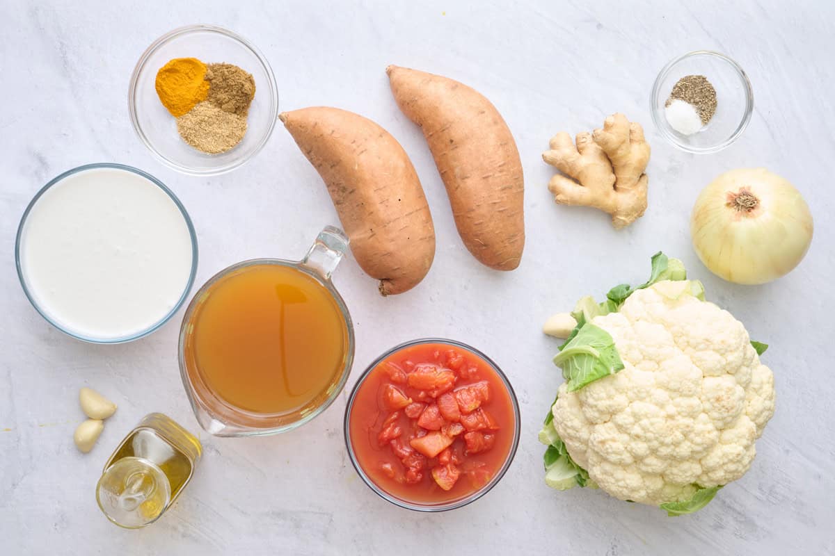 Ingredients before prepped.