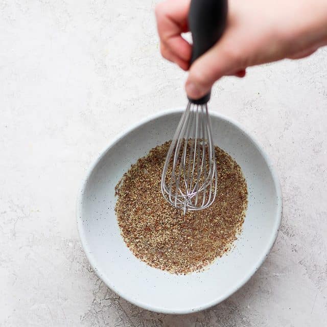 whisking up a flax egg