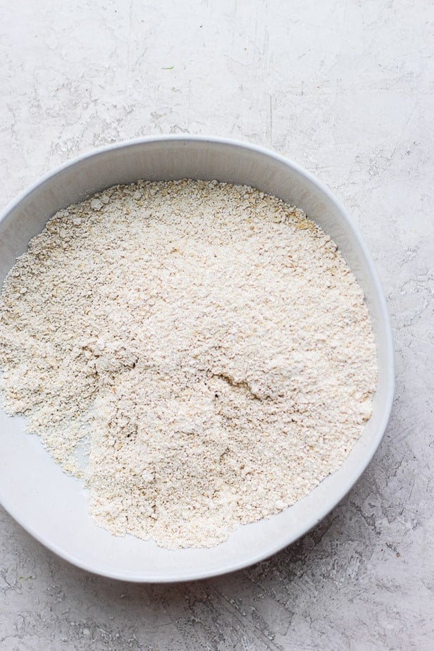 Oat flour in a bowl