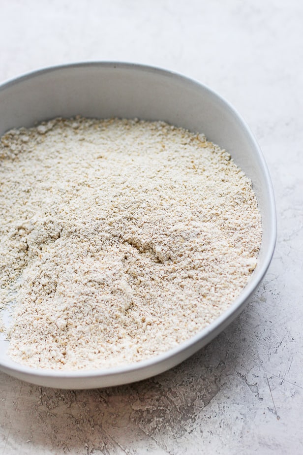 a bowl full of flour