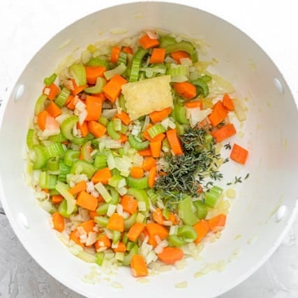 Thyme and garlic added.