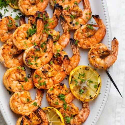 Grilled Garlic Cajun Shrimp Skewers 