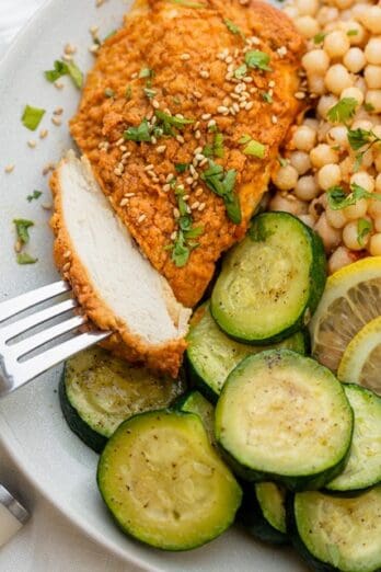 Hummus Crusted Chicken.