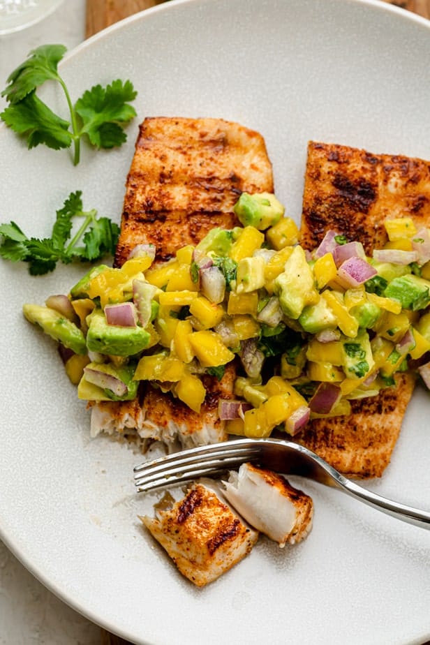 Grilled Mahi With Avocado Salsa