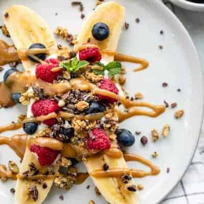 Banana Split Recipe {Breakfast or Snacking} | FeelGoodFoodie