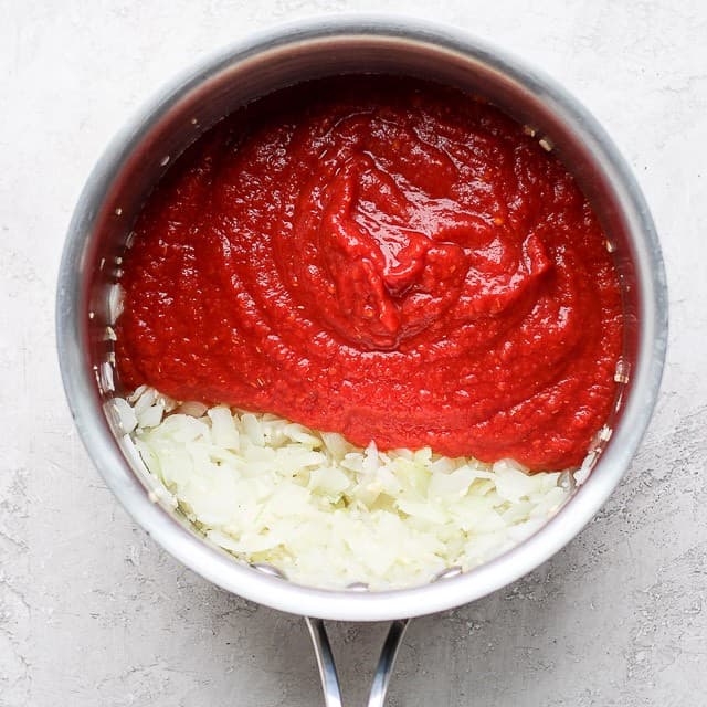 Added crushed tomatoes.