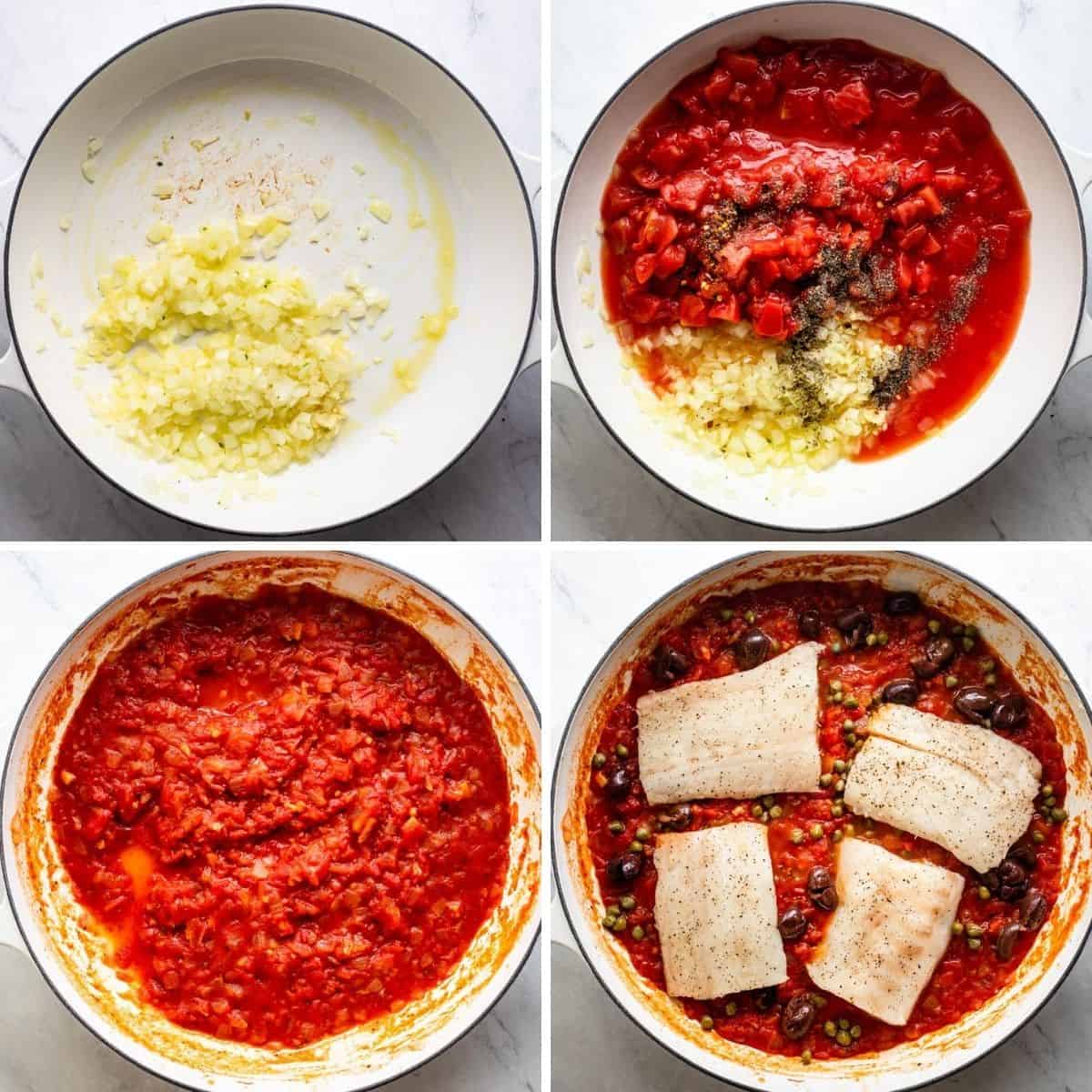 Poached Fish in Garlic Tomato Sauce Feel Good Foodie