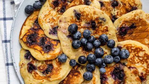 Blueberry Pancakes - FeelGoodFoodie