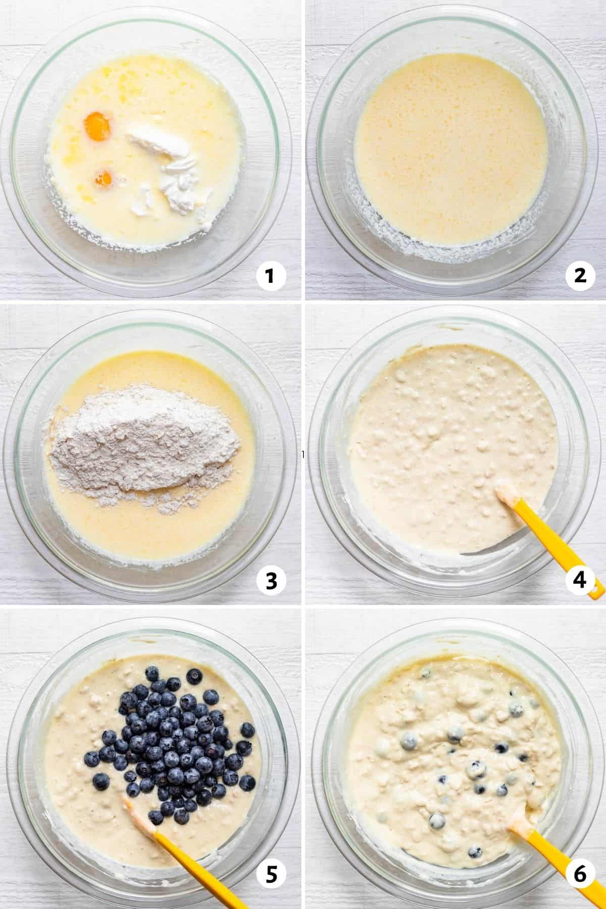 Step by step instructions for how to make the pancakes