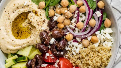 Mediterranean Hummus Bowls - ShortGirlTallOrder