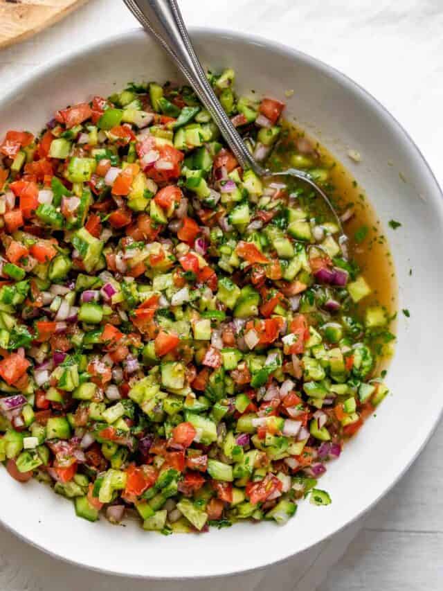 Shirazi Salad - FeelGoodFoodie
