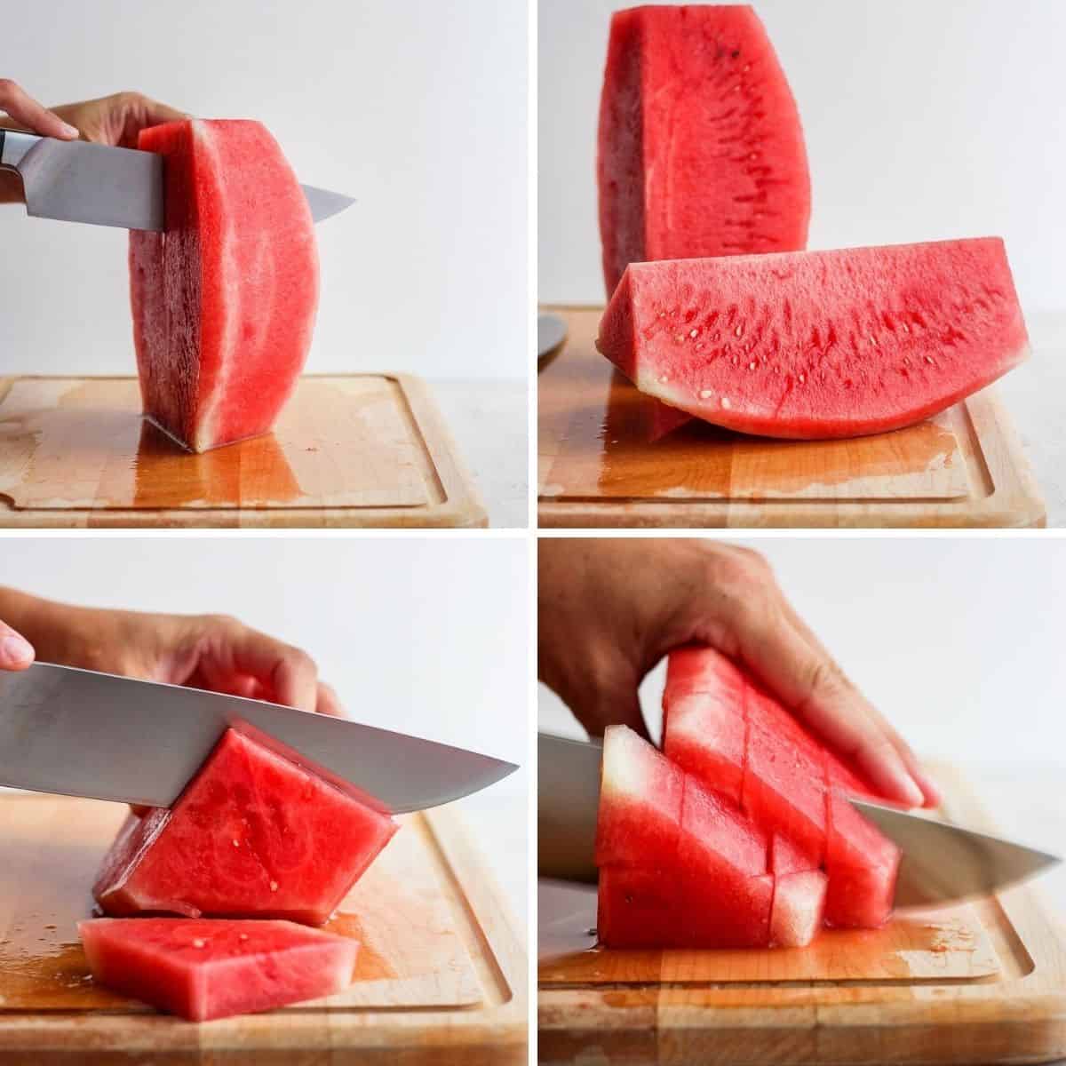 How To Cut A Watermelon Step by Step Tutorial Feel Good Foodie