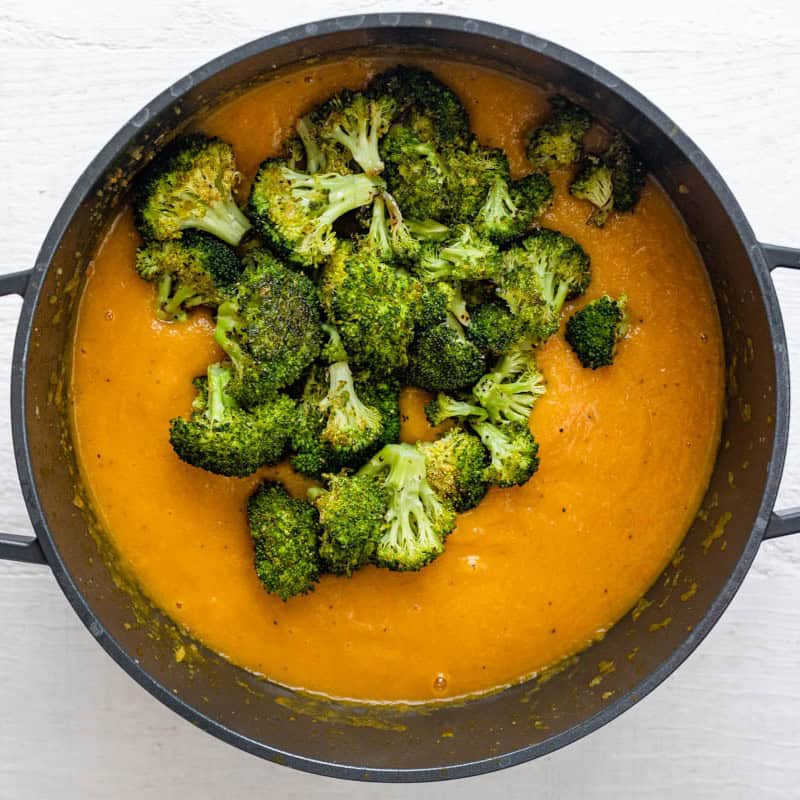 Broccoli added to the top.