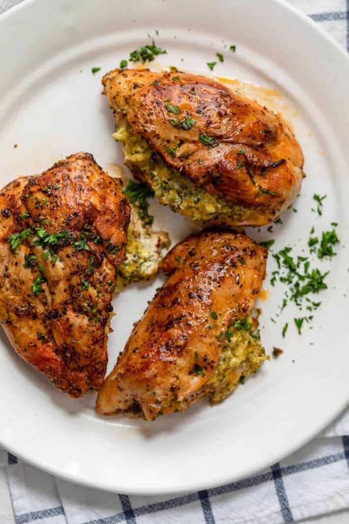 Broccoli And Cheese Stuffed Chicken - Feel Good Foodie