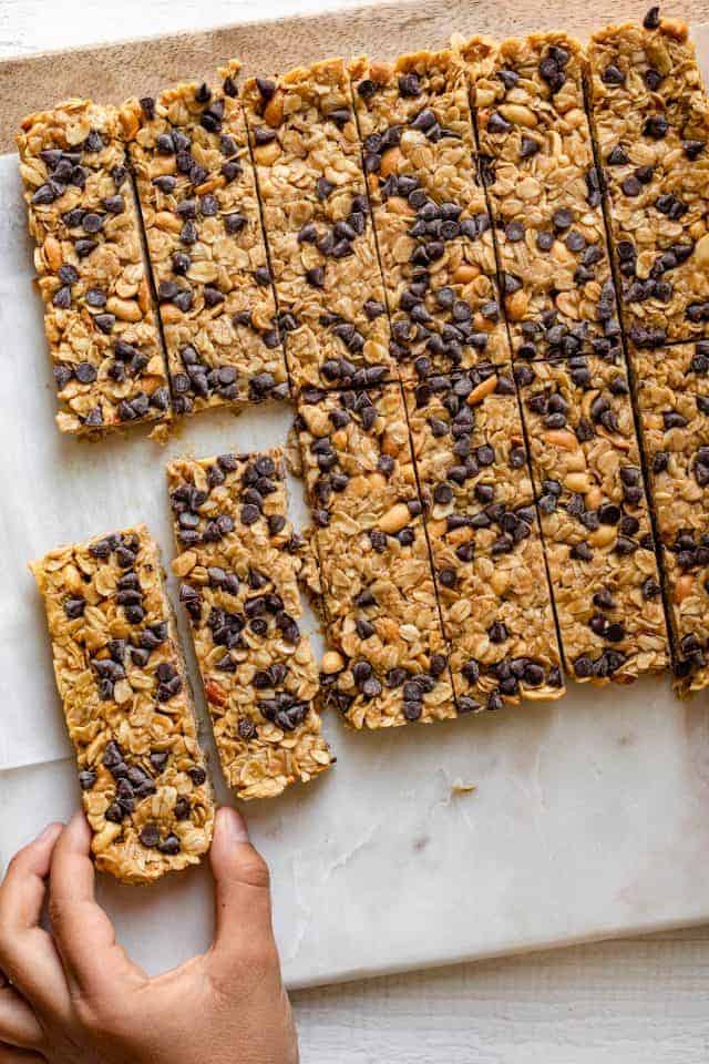 Peanut Butter Chocolate Trail Mix Granola Bar Recipe - Super