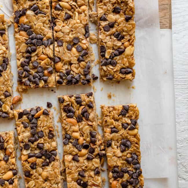 Chocolate Peanut Butter Granola Bars.