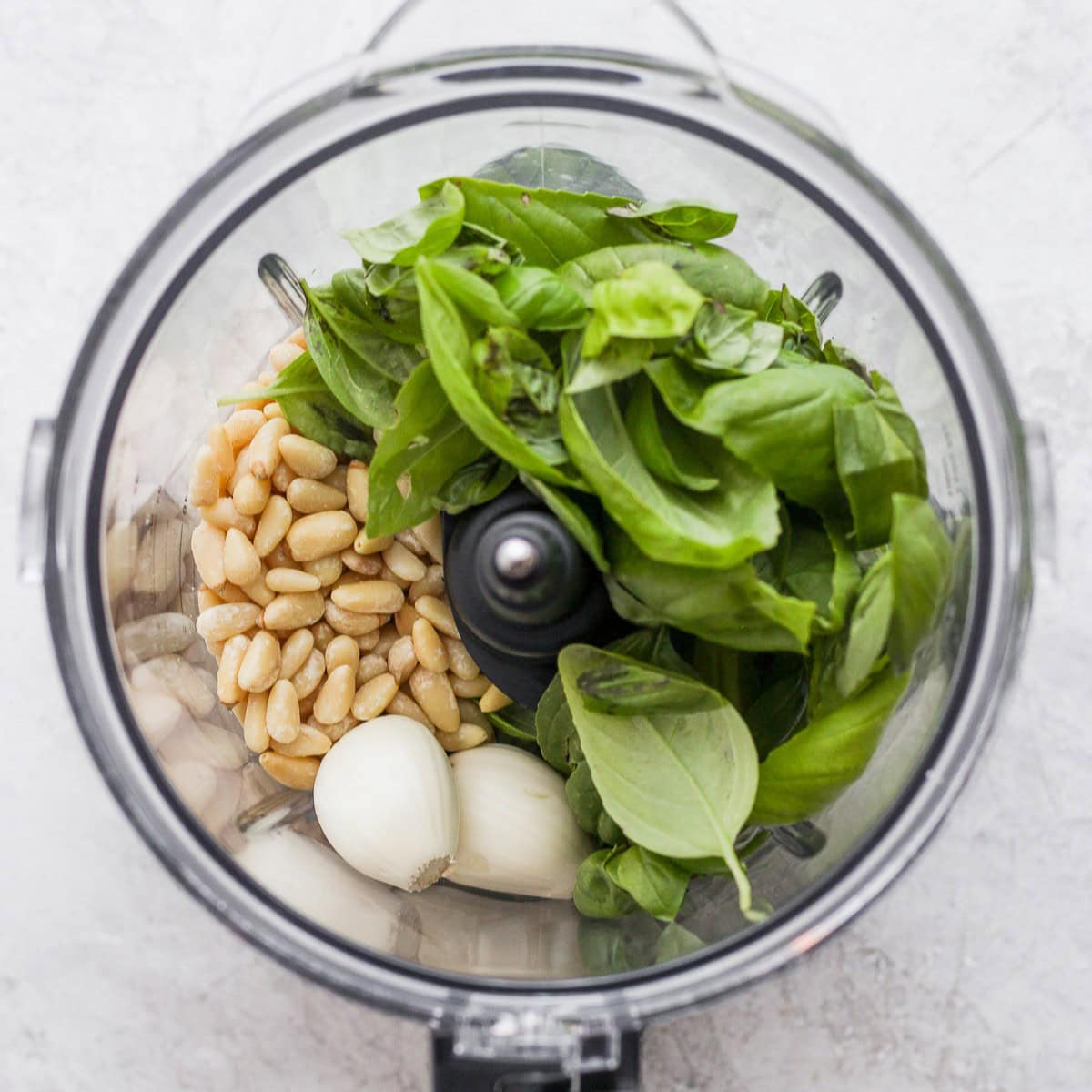 Ingredients in a blender before blended.