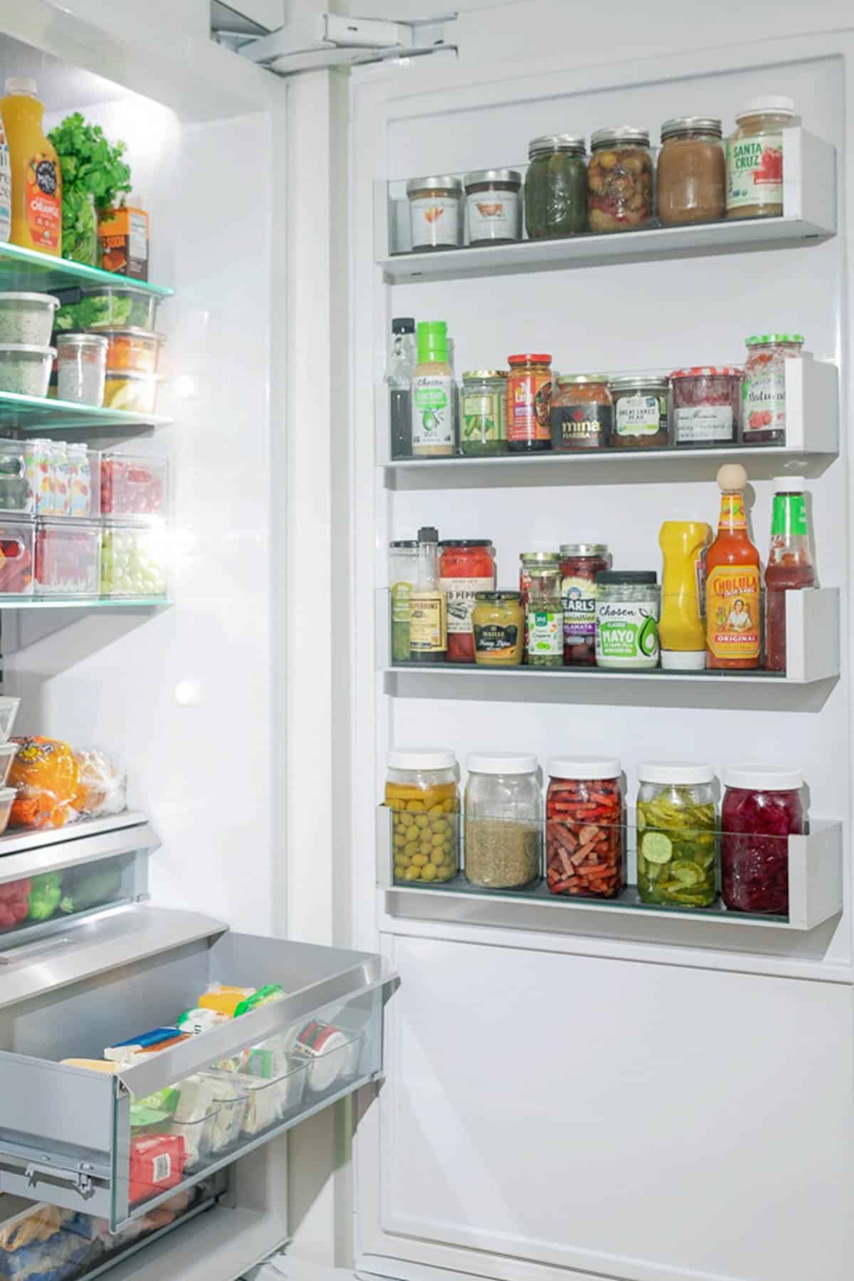 How to organize your fridge, door section
