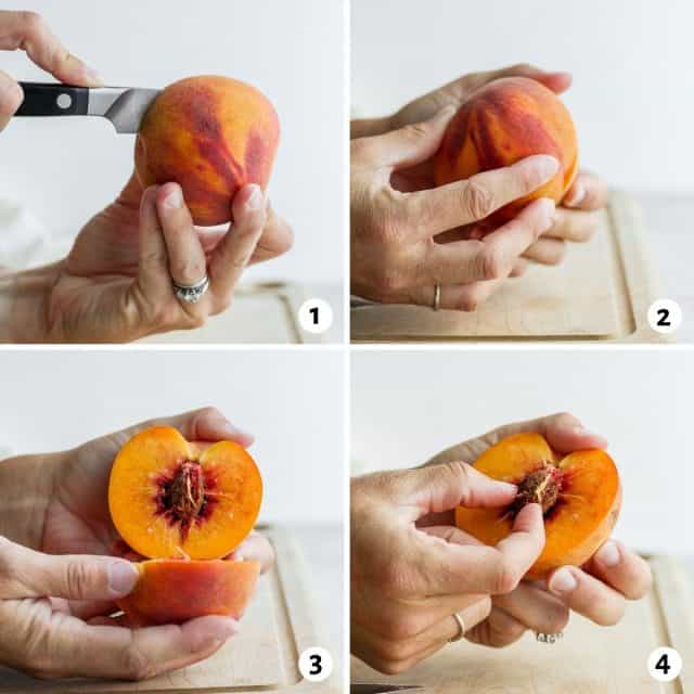 How to Cut a Peach [StepbyStep Tutorial} Feel Good Foodie