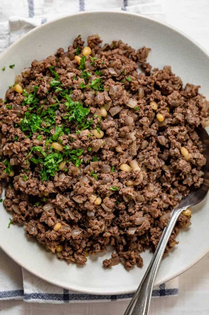 Lebanese Ground Beef (Hashweh)