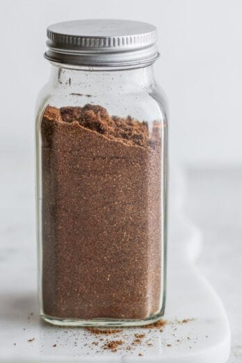 Seven spice in a spice jar.