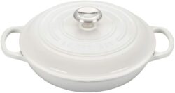 Le Creuset Enameled Cast Iron Signature Braiser, 2.25 qt., White