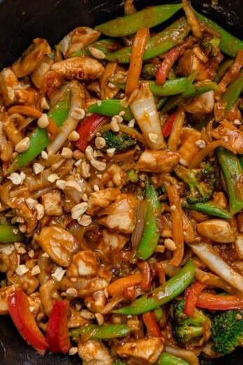 Thai Peanut Chicken Stir Fry.