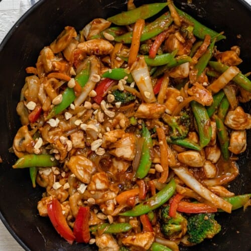 Thai Peanut Chicken Stir Fry.