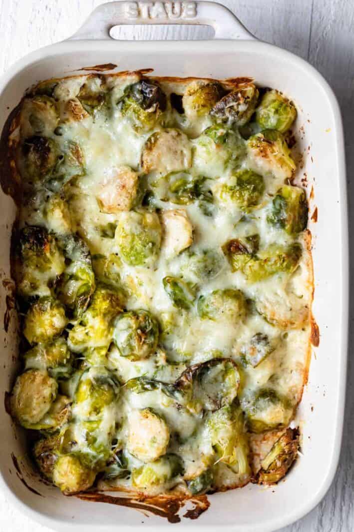 Brussel Sprout Casserole {easy Side Dish } Feel Good Foodie